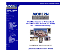 Tablet Screenshot of modernprecast.com